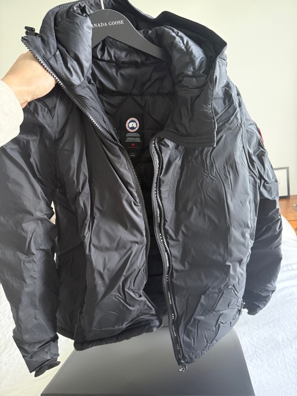 Canada Goose Black Hooded Down Puffer Jacket - Picture 4 of 4
